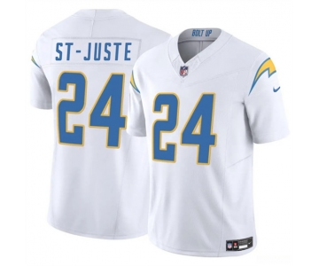Men's Los Angeles Chargers #24 Benjamin St-Juste White 2024 F.U.S.E. Vapor Limited Football Stitched Jersey