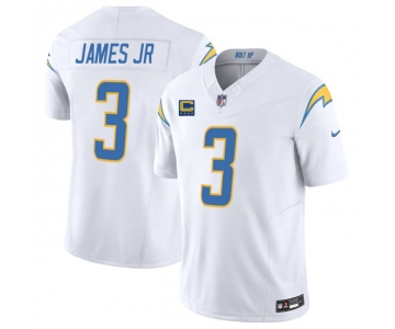 Men's Los Angeles Chargers #3 Derwin James JR White 2025 F.U.S.E With 4-Star C Patch Vapor Limited Stitched Football Jersey