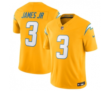 Men's Los Angeles Chargers #3 Derwin James Jr. Gold 2025 F.U.S.E. Alternate Vapor Limited Football Stitched Jersey