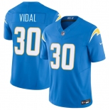 Men's Los Angeles Chargers #30 Kimani Vidal Blue 2025 F.U.S.E. Vapor Limited Football Stitched Jersey