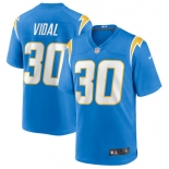 Men's Los Angeles Chargers #30 Kimani Vidal Blue 2025 Football Stitched Game Jersey