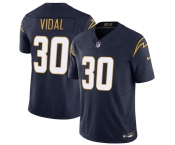 Men's Los Angeles Chargers #30 Kimani Vidal Navy 2025 F.U.S.E. Alternate Vapor Limited Football Stitched Jersey