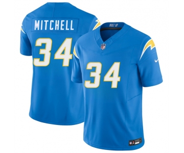 Men's Los Angeles Chargers #34 Keaton Mitchell Blue 2026 F.U.S.E. Vapor Limited Football Stitched Jersey