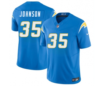 Men's Los Angeles Chargers #35 Amar Johnson Blue 2026 F.U.S.E. Vapor Limited Football Stitched Jersey