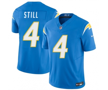 Men's Los Angeles Chargers #4 Tarheeb Still Blue 2026 F.U.S.E. Vapor Limited Football Stitched Jersey