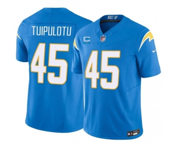 Men's Los Angeles Chargers #45 Tuli Tuipulotu Blue 2026 F.U.S.E. 1-Star C Patch Vapor Limited Football Stitched Jersey
