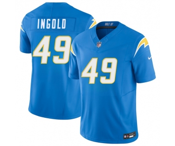 Men's Los Angeles Chargers #49 Alec Ingold Blue 2026 F.U.S.E. Vapor Limited Football Stitched Jersey