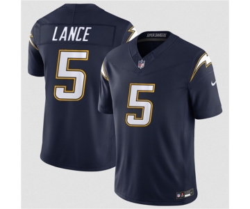 Men's Los Angeles Chargers #5 Trey Lance Navy 2026 F.U.S.E. Alternate Vapor Limited Football Stitched Jersey
