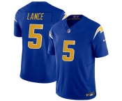 Men's Los Angeles Chargers #5 Trey Lance Royal 2026 F.U.S.E Vapor Limited Football Stitched Jersey Men's Los Angeles Chargers #5 Trey Lance Royal 2026 F.U.S.E Vapor Limited Football Stitched Jersey