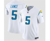 Men's Los Angeles Chargers #5 Trey Lance White 2026 F.U.S.E. Vapor Limited Football Stitched Jersey Men's Los Angeles Chargers #5 Trey Lance White 2026 F.U.S.E. Vapor Limited Football Stitched Jersey