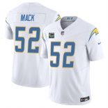Men's Los Angeles Chargers #52 Khalil Mack White 2025 F.U.S.E With 4-Star C Patch Vapor Limited Stitched Football Jersey