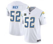 Men's Los Angeles Chargers #52 Khalil Mack White 2025 F.U.S.E With 4-Star C Patch Vapor Limited Stitched Football Jersey