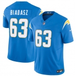 Men's Los Angeles Chargers #63 Tyler Biadasz Blue 2026 F.U.S.E. Vapor Limited Stitched Football Jersey