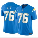 Men's Los Angeles Chargers #76 Joe Alt Blue 2026 F.U.S.E. 2-Star C Patch Vapor Limited Football Stitched Jersey Men's Los Angeles Chargers #76 Joe Alt Blue 2026 F.U.S.E. 2-Star C Patch Vapor Limited Football Stitched Jersey