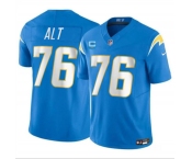 Men's Los Angeles Chargers #76 Joe Alt Blue 2026 F.U.S.E. 2-Star C Patch Vapor Limited Football Stitched Jersey