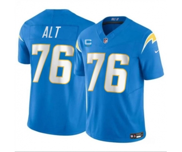 Men's Los Angeles Chargers #76 Joe Alt Blue 2026 F.U.S.E. 2-Star C Patch Vapor Limited Football Stitched Jersey