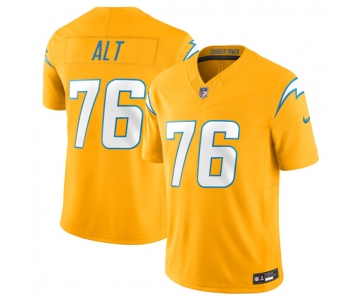 Men's Los Angeles Chargers #76 Joe Alt Gold 2025 F.U.S.E. Alternate Vapor Limited Football Stitched Jersey