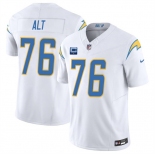 Men's Los Angeles Chargers #76 Joe Alt White 2025 F.U.S.E With 1-Star C Patch Vapor Limited Stitched Football Jersey