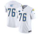 Men's Los Angeles Chargers #76 Joe Alt White 2025 F.U.S.E With 1-Star C Patch Vapor Limited Stitched Football Jersey