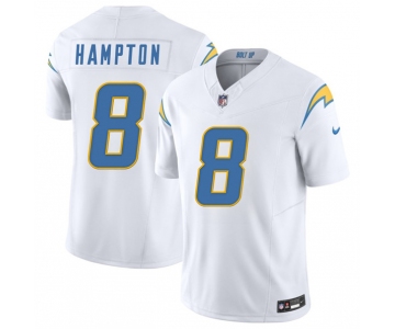 Men's Los Angeles Chargers #8 Omarion Hampton White 2025 F.U.S.E. Vapor Limited Football Stitched Jersey