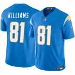 Men's Los Angeles Chargers #81 Mike Williams Blue 2025 F.U.S.E. Vapor Limited Football Stitched Jersey