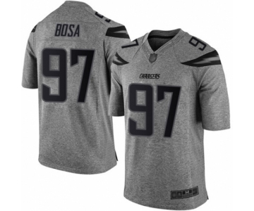 Men's Los Angeles Chargers #97 Joey Bosa Limited Gray Gridiron Football Jersey