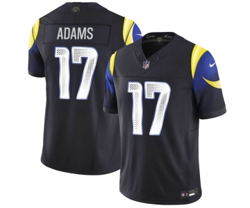 Men's Los Angeles Rams #17 Davante Adams Black 2025 F.U.S.E. “Rivalries” Vapor Limited Stitched Football Jersey
