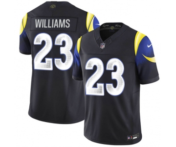 Men's Los Angeles Rams #23 Kyren Williams Black 2025 F.U.S.E. “Rivalries” Vapor Limited Football Stitched Jersey