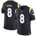 Men's Los Angeles Rams #8 Jared Verse Black 2025 F.U.S.E. “Rivalries” Vapor Limited Football Stitched Jersey