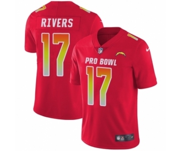 Men's Nike Los Angeles Chargers #17 Philip Rivers Limited Red AFC 2019 Pro Bowl NFL Jersey