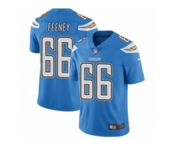 Men's Nike Los Angeles Chargers #66 Dan Feeney Vapor Untouchable Limited Electric Blue Alternate NFL Jersey