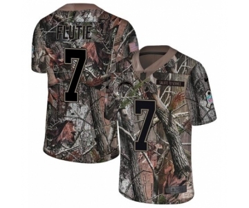 Men's Nike Los Angeles Chargers #7 Doug Flutie Limited Camo Rush Realtree NFL Jersey