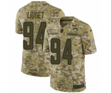 Men's Nike Los Angeles Chargers #94 Corey Liuget Limited Camo 2018 Salute to Service NFL Jersey