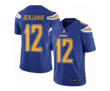 Men's Nike San Diego Chargers #12 Travis Benjamin Limited Electric Blue Rush NFL Jersey
