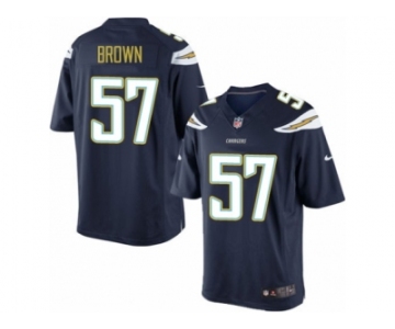 Men's Nike San Diego Chargers #57 Jatavis Brown Limited Navy Blue Team Color NFL Jersey