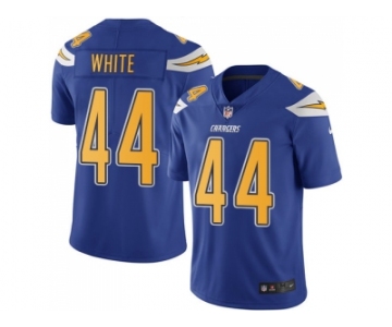 Nike Los Angeles Chargers #44 Kyzir White Electric Blue Men Stitched NFL Limited Rush Jersey
