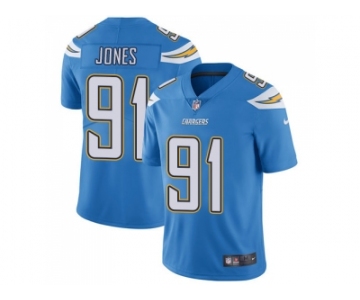 Nike Los Angeles Chargers #91 Justin Jones Electric Blue Alternate Men Stitched NFL Vapor Untouchable Limited Jersey