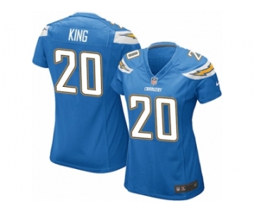Women Nike Los Angeles Chargers #20 Desmond King Game Electric Blue Alternate NFL Jersey