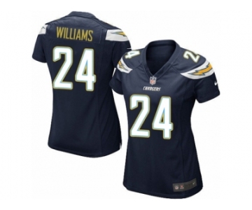 Women Nike Los Angeles Chargers #24 Trevor Williams Game Navy Blue Team Color NFL Jersey