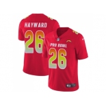 Women Nike Los Angeles Chargers #26 Casey Hayward Red Stitched NFL Limited AFC 2018 Pro Bowl Jersey