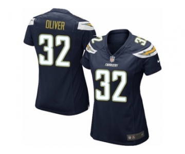 Women Nike Los Angeles Chargers #32 Branden Oliver Game Navy Blue Team Color NFL Jersey