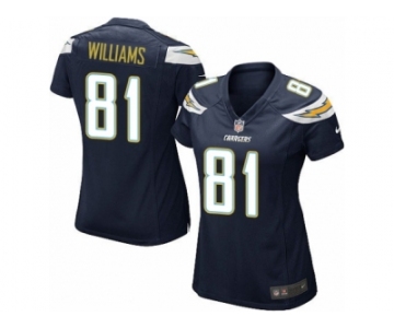Women Nike Los Angeles Chargers #81 Mike Williams Game Navy Blue Team Color NFL Jersey