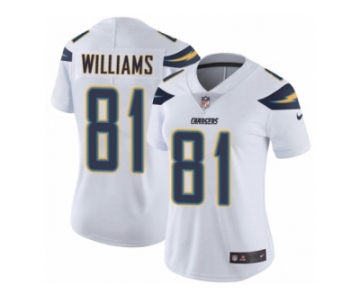 Women Nike Los Angeles Chargers #81 Mike Williams White Vapor Untouchable Limited Player NFL Jersey