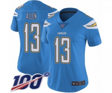 Women's Los Angeles Chargers #13 Keenan Allen Electric Blue Alternate Vapor Untouchable Limited Player 100th Season Football Jersey