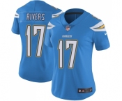 Women's Los Angeles Chargers #17 Philip Rivers Electric Blue Alternate Vapor Untouchable Limited Player Football Jersey