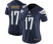 Women's Los Angeles Chargers #17 Philip Rivers Navy Blue Team Color Vapor Untouchable Limited Player Football Jersey
