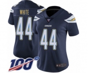 Women's Los Angeles Chargers #44 Kyzir White Navy Blue Team Color Vapor Untouchable Limited Player 100th Season Football Jersey