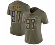 Women's Los Angeles Chargers #97 Joey Bosa Limited Olive 2017 Salute to Service Football Jersey
