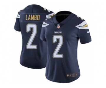 Women's Nike Los Angeles Chargers #2 Josh Lambo Vapor Untouchable Limited Navy Blue Team Color NFL Jersey
