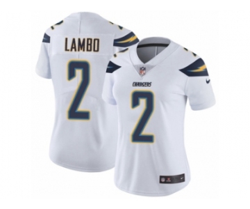 Women's Nike Los Angeles Chargers #2 Josh Lambo Vapor Untouchable Limited White NFL Jersey